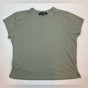 LOFT Versa Relaxed Tee Short Sleeves Frosted Sage Green Size S